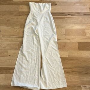 Nookie White Strapless Jumpsuit